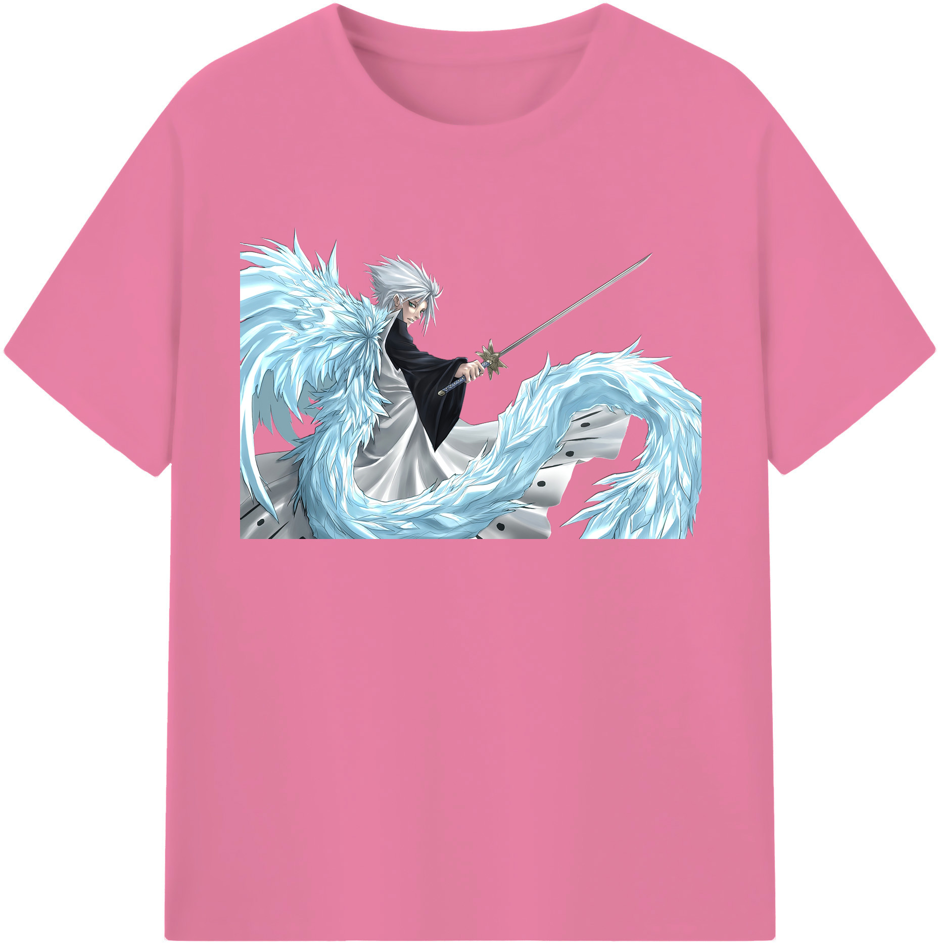 （画像用） ブリーチ 日番谷冬獅郎（ひつがや とうしろう） BLEACH Hitsugaya Toushirou 綿100％半袖Tシャツ（フロントプリント）